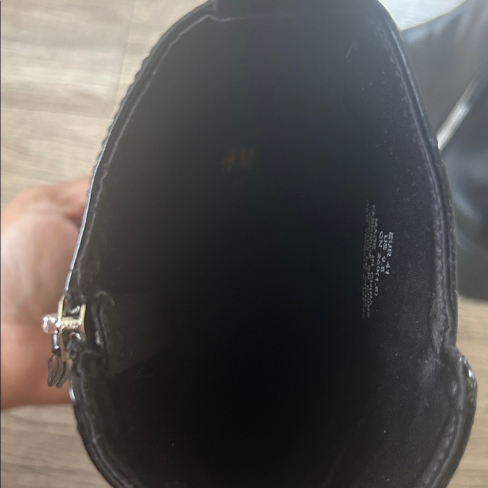 H&M Glossy Black Ankle Booties - Picture 8 of 9